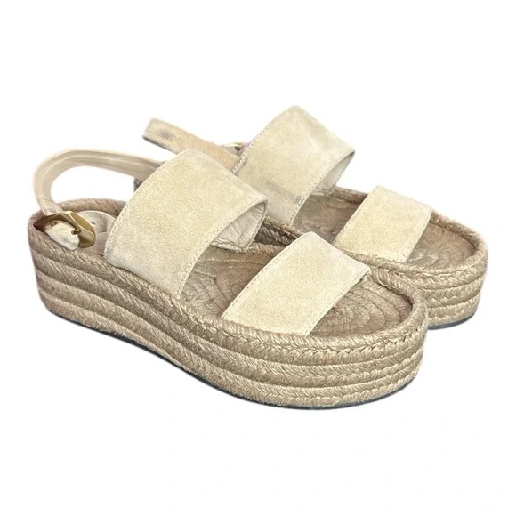 Rag & Bone Odyssey Suede Platform Wedge Espadrille Sandals - Picture 2 of 12